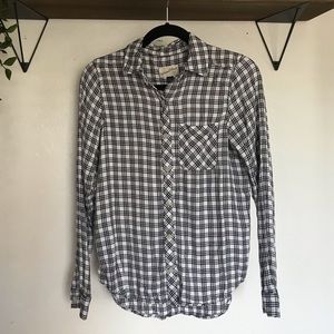 Black and White Long Sleeve Button Up